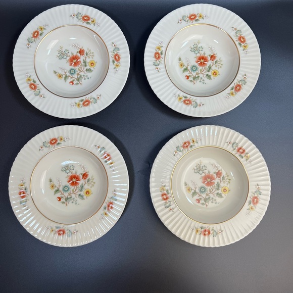 LENOX  Temple Blossom Rim Soup Bowl Set of Four - Picture 11 of 11